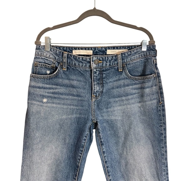 ANTHROPOLOGIE Pilcro Hyphen Fringe Mid Rise Denim Boyfriend Jeans Size 29 - Picture 3 of 8